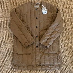 NWT Everlane Cotton Quilted Jacket Ochre